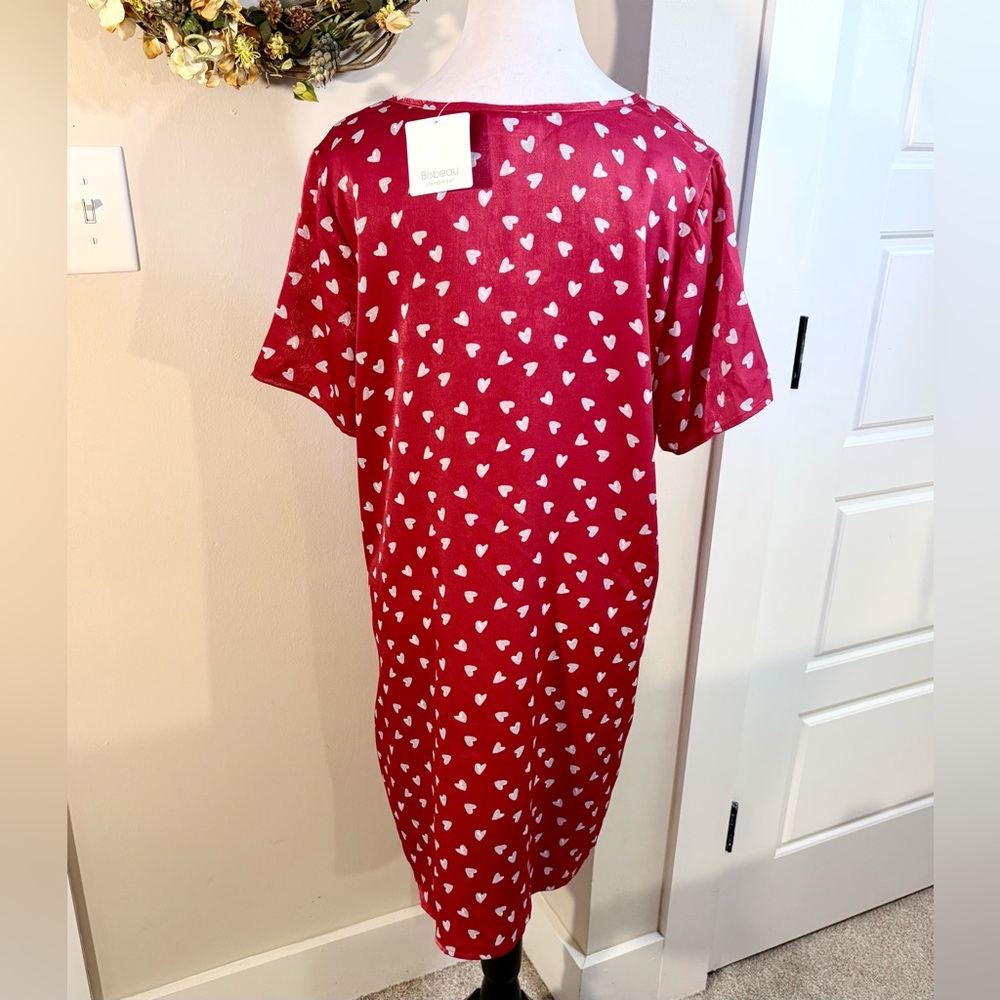 NWT BOBEAU SLEEPWEAR Red Heart Sleep Dress Womens Sz Medium🧡 - Picture 5 of 9